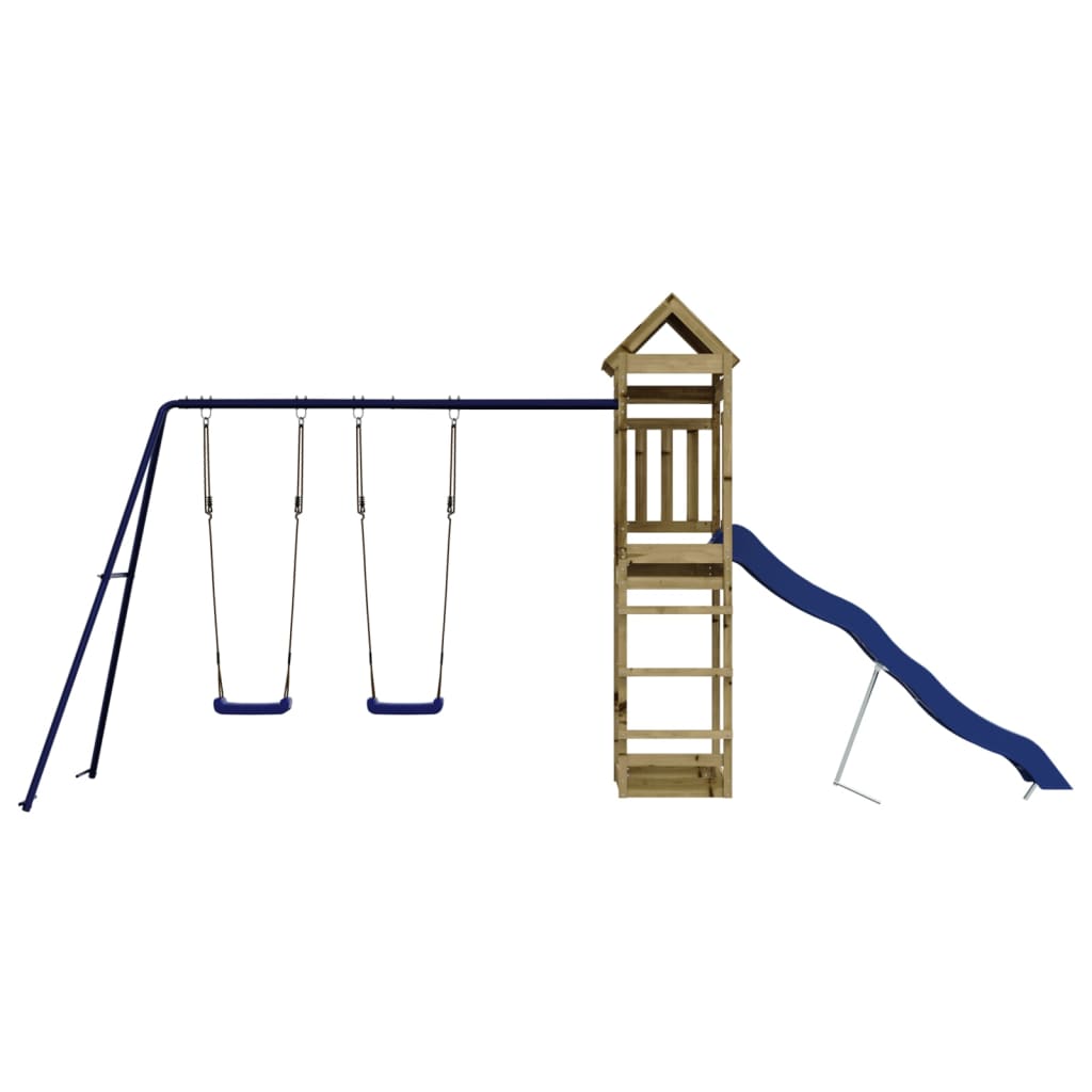 Outdoor playground set, impregnated pine wood