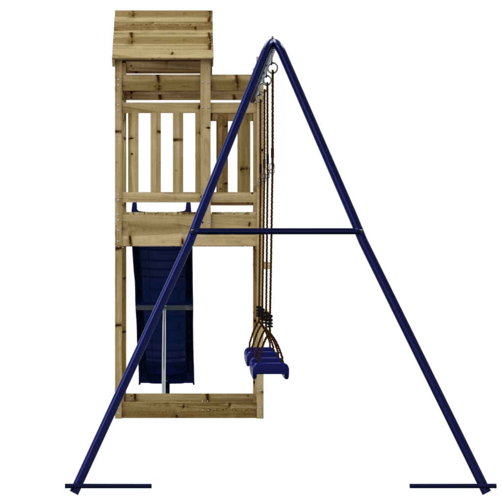 Outdoor playground set, impregnated pine wood