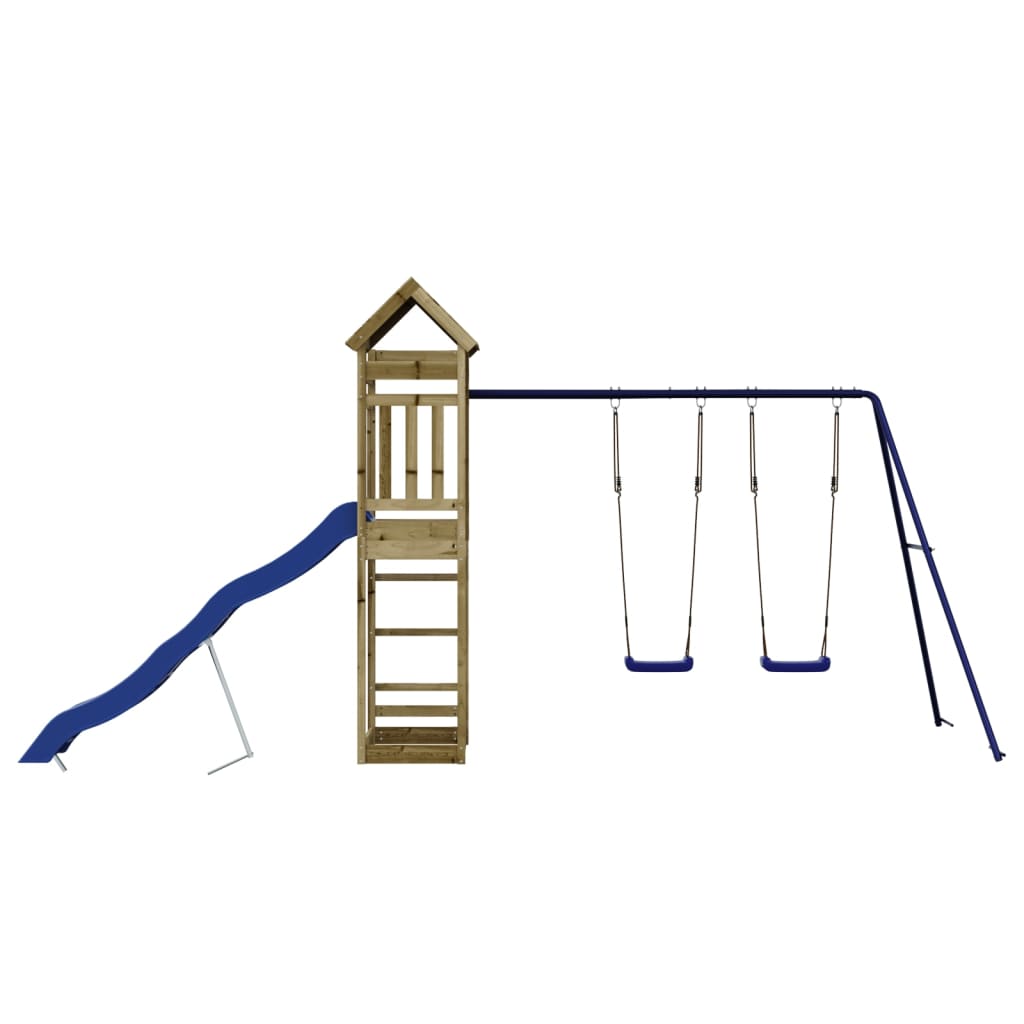 Outdoor playground set, impregnated pine wood