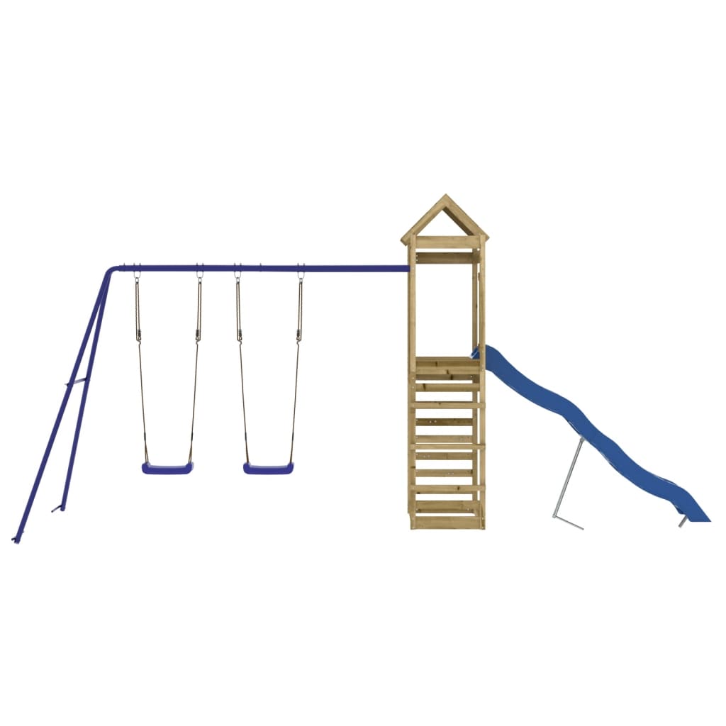 Outdoor playground set, impregnated pine wood