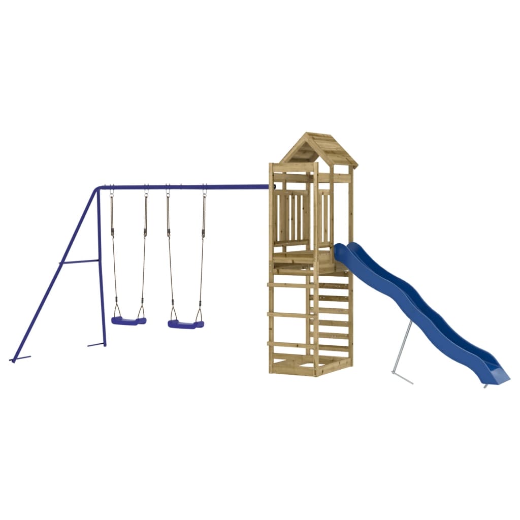 Outdoor playground set, impregnated pine wood
