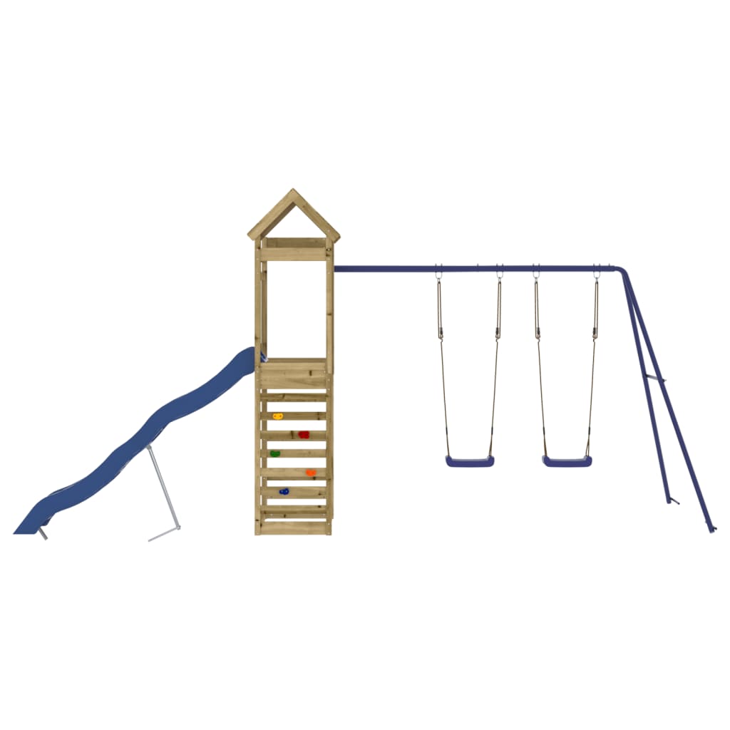 Outdoor playground set, impregnated pine wood