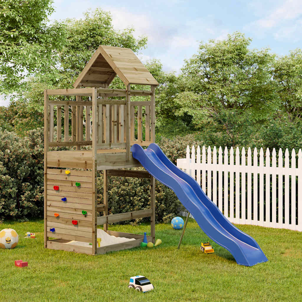 Outdoor playground set, impregnated pine wood