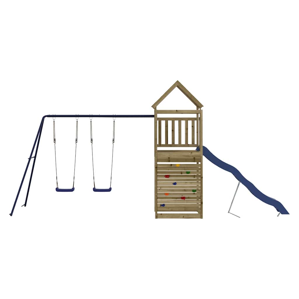 Outdoor playground set, impregnated pine wood
