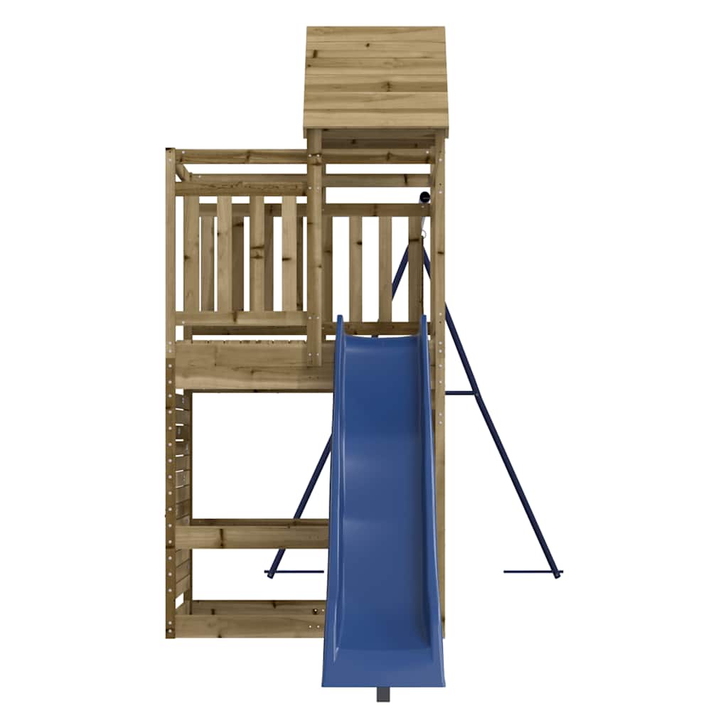 Outdoor playground set, impregnated pine wood