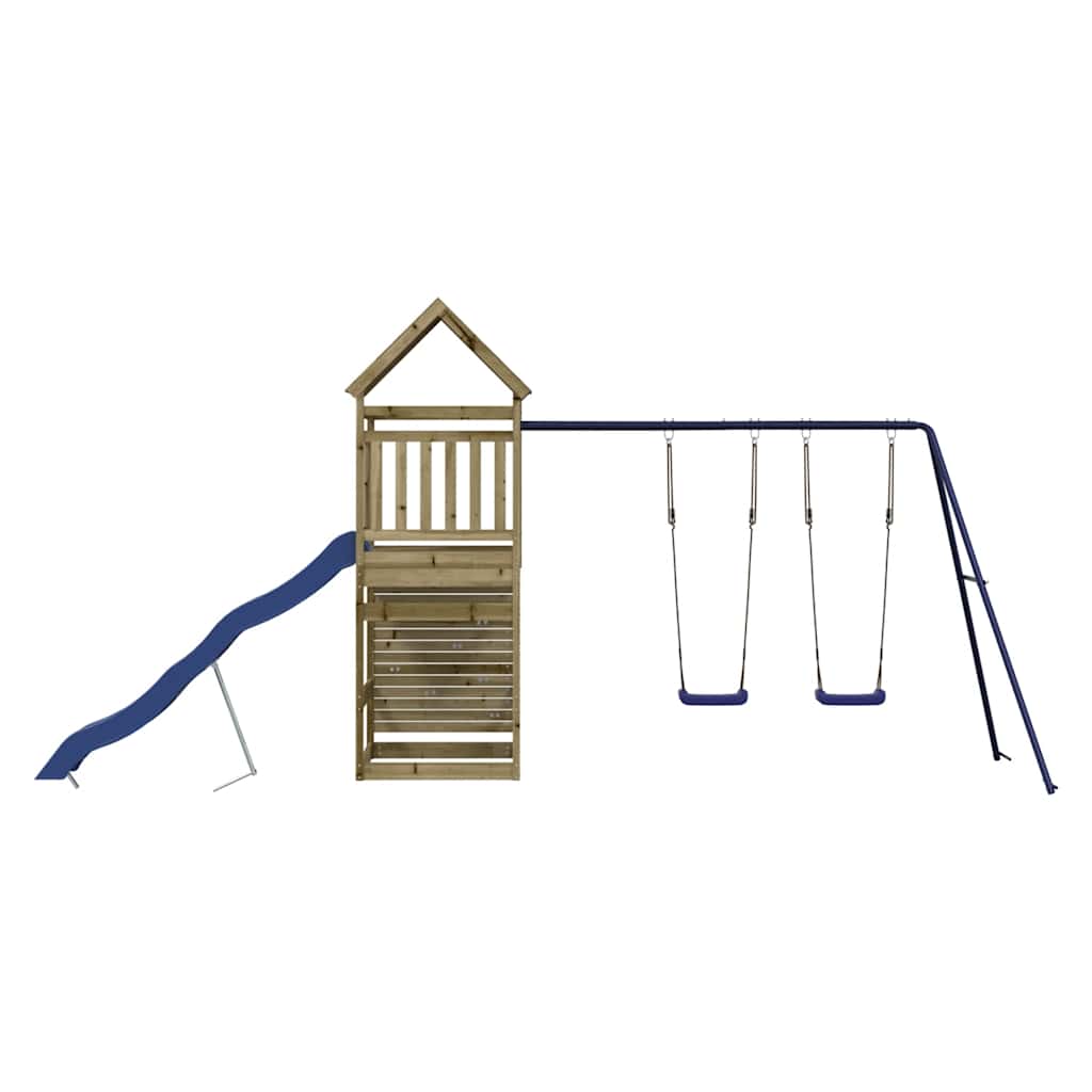 Outdoor playground set, impregnated pine wood