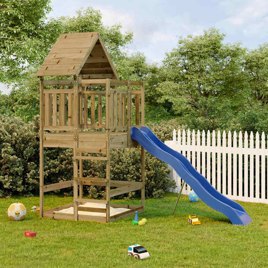 Outdoor playground set, impregnated pine wood