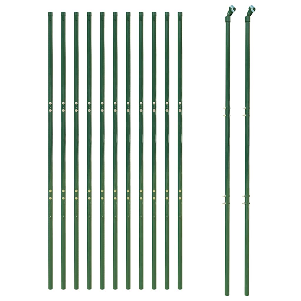 Vielinė tinklinė tvora, žalia, 1,4x25m, galvanizuotas plienas