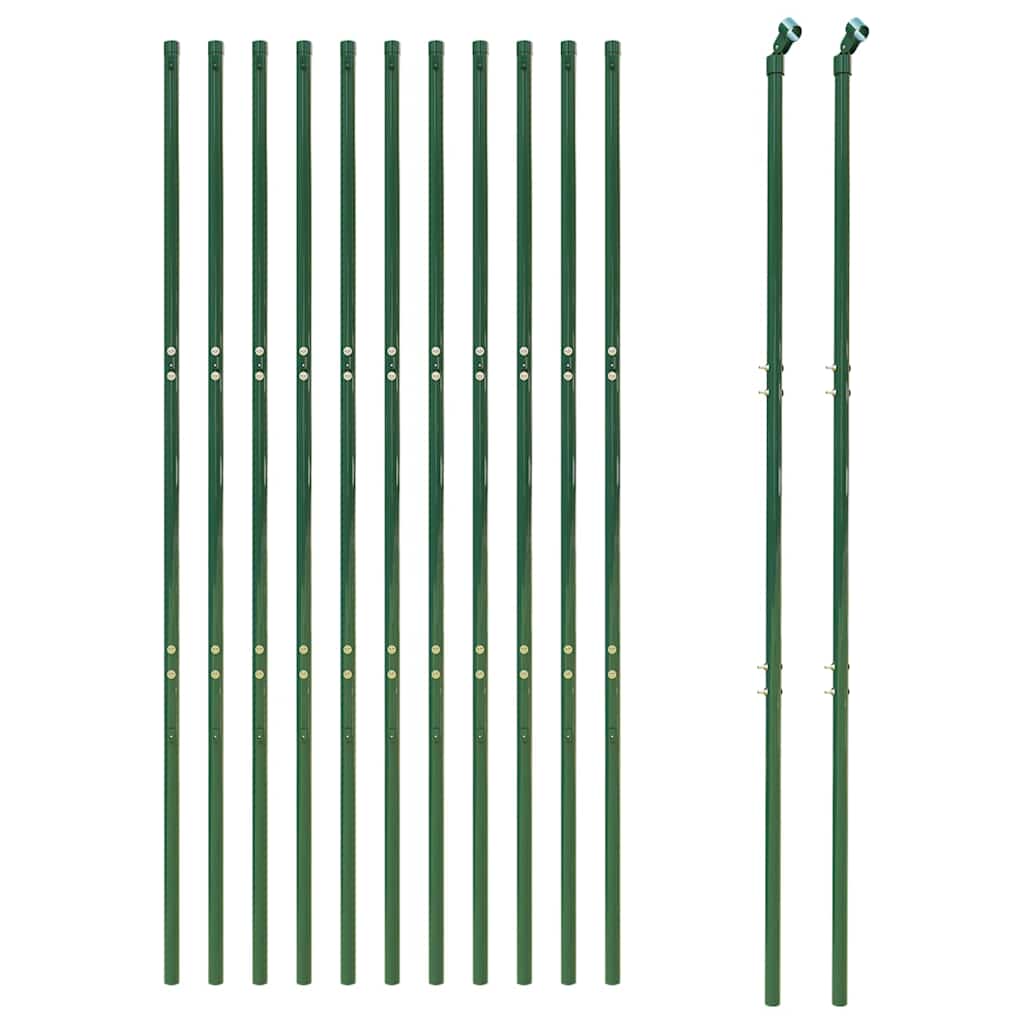 Wire mesh fence, green, 1.6x25m, galvanized steel