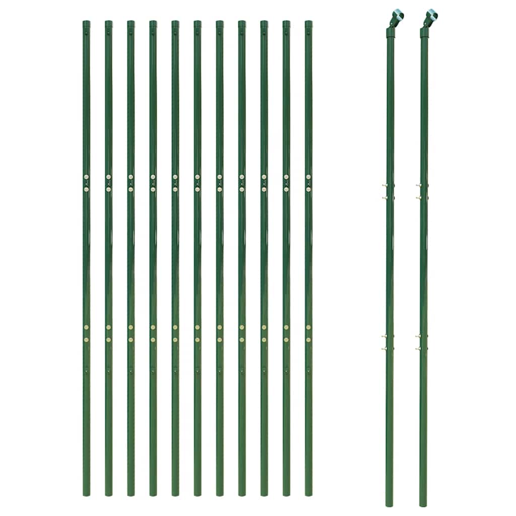 Wire mesh fence, green, 2x25m, galvanized steel