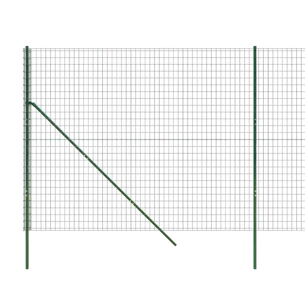 Mesh wire fence, green, 2.2x25m, galvanized steel