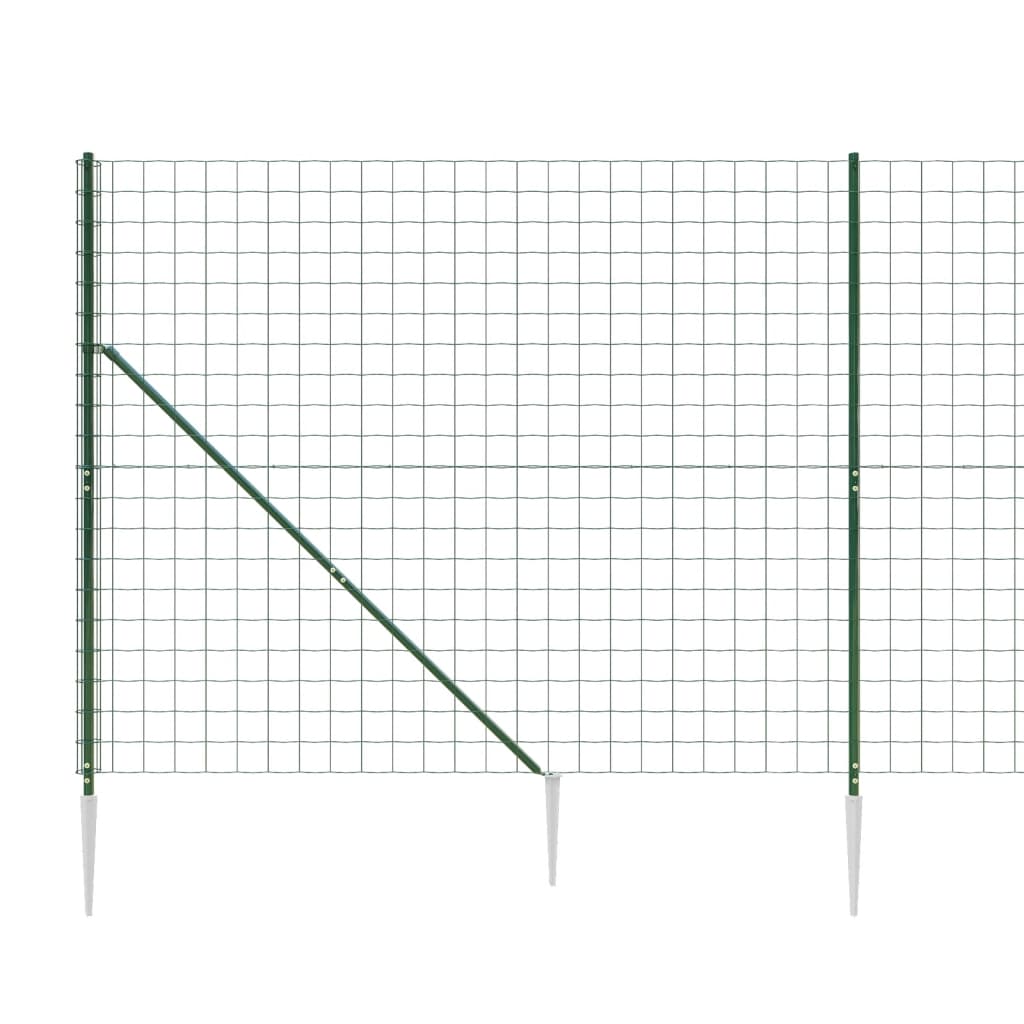 Stiepļu tīkla žogs ar asiem galiem, zaļš, 2x10m