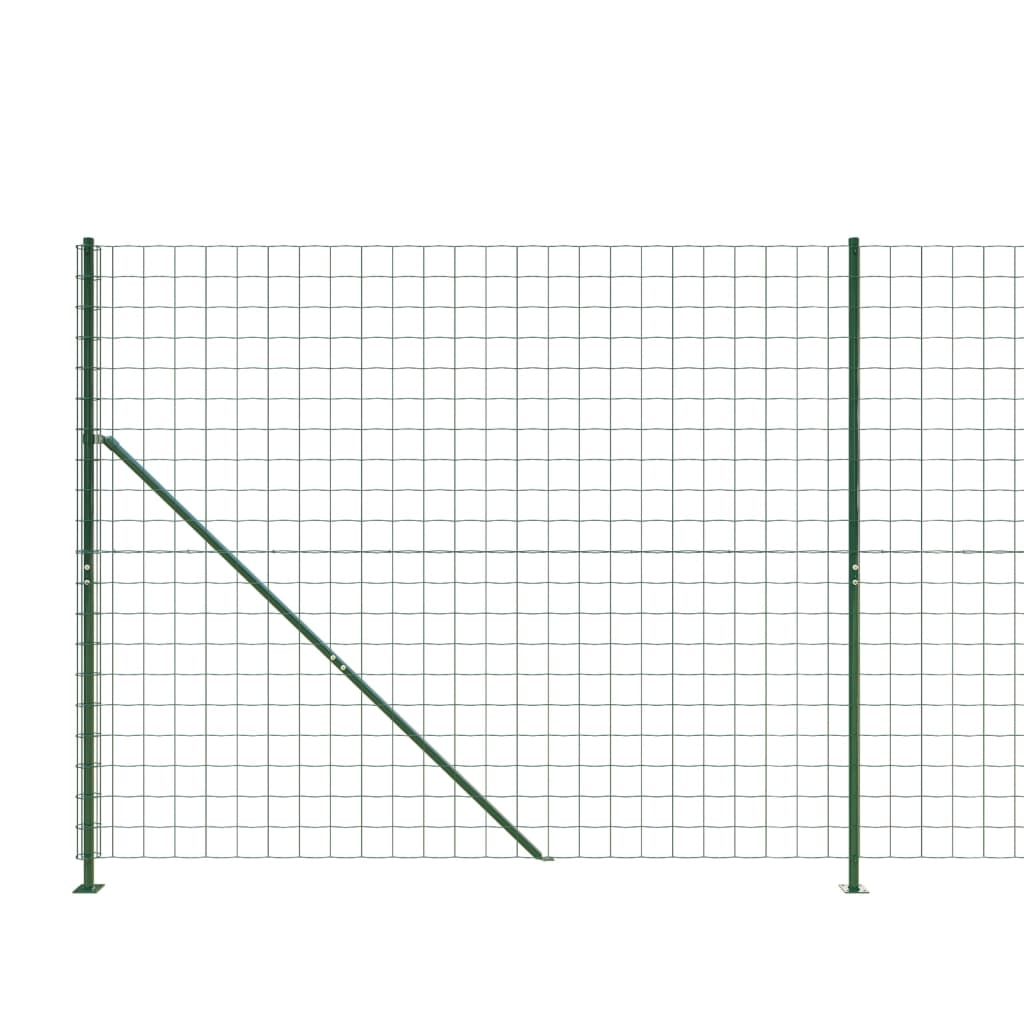 Tinklinė tvora su flanšais, žalios spalvos, 2,2x10m