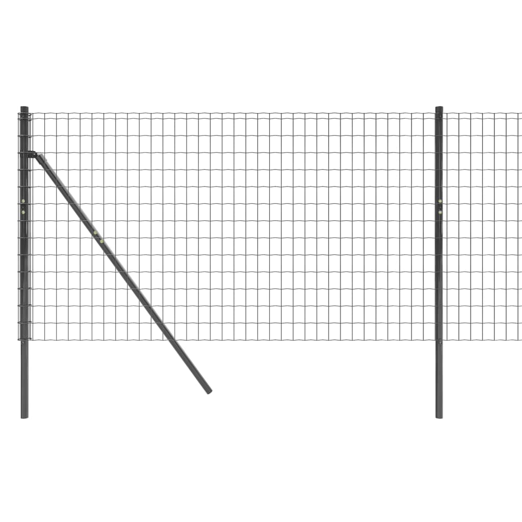 Welded wire mesh fence, anthracite, 1x25m, galvanized steel