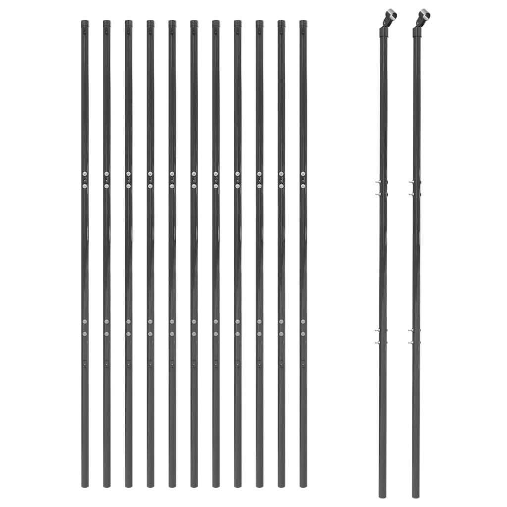 Vielinė tinklinė tvora, antracito, 1,4x25m, plienas