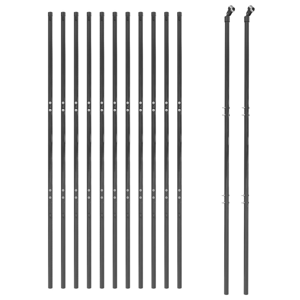 Tīklota žogs, antracīts, 2,2x25m, tērauds