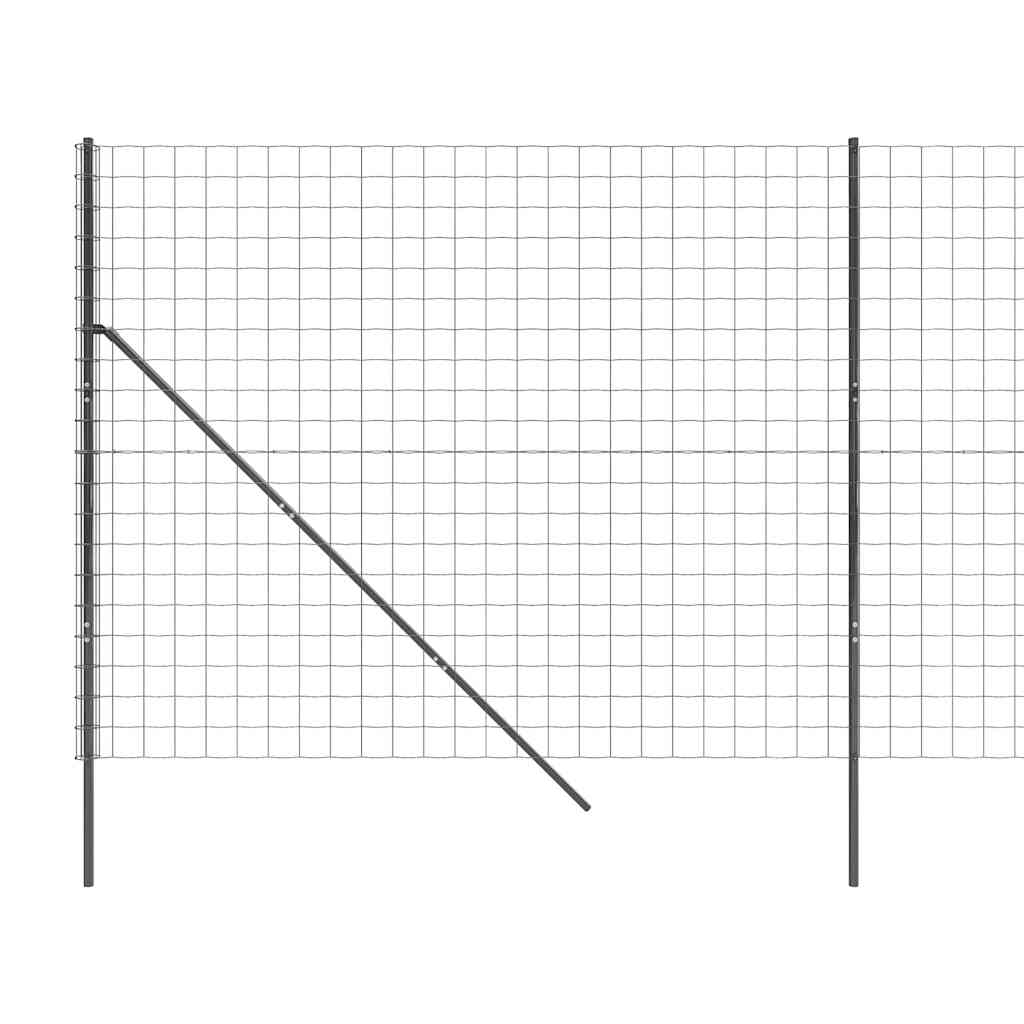 Wire mesh fence, anthracite, 1.6x10m, steel