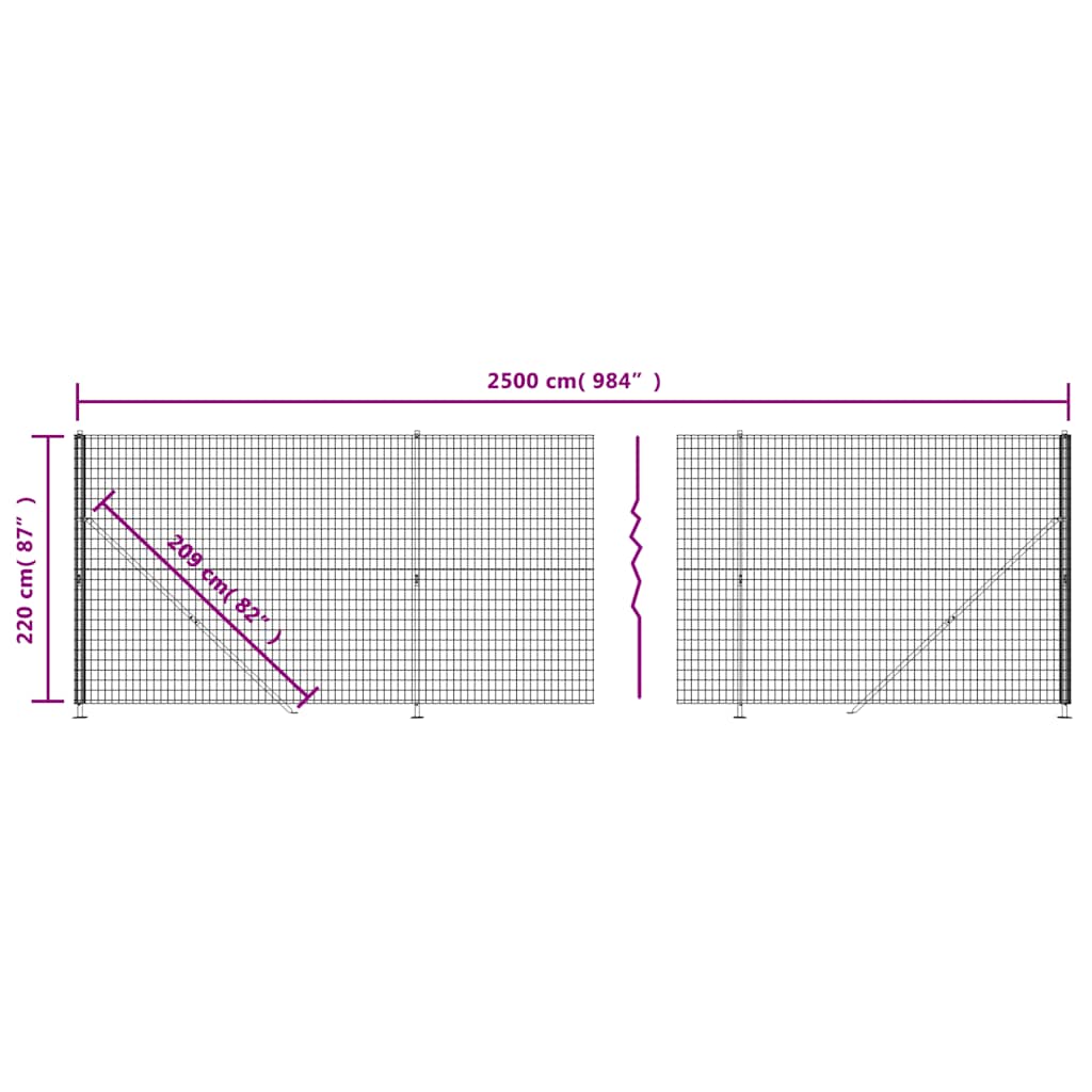 Žogu pinums ar atlokiem, antracīta krāsā, 2,2x25m