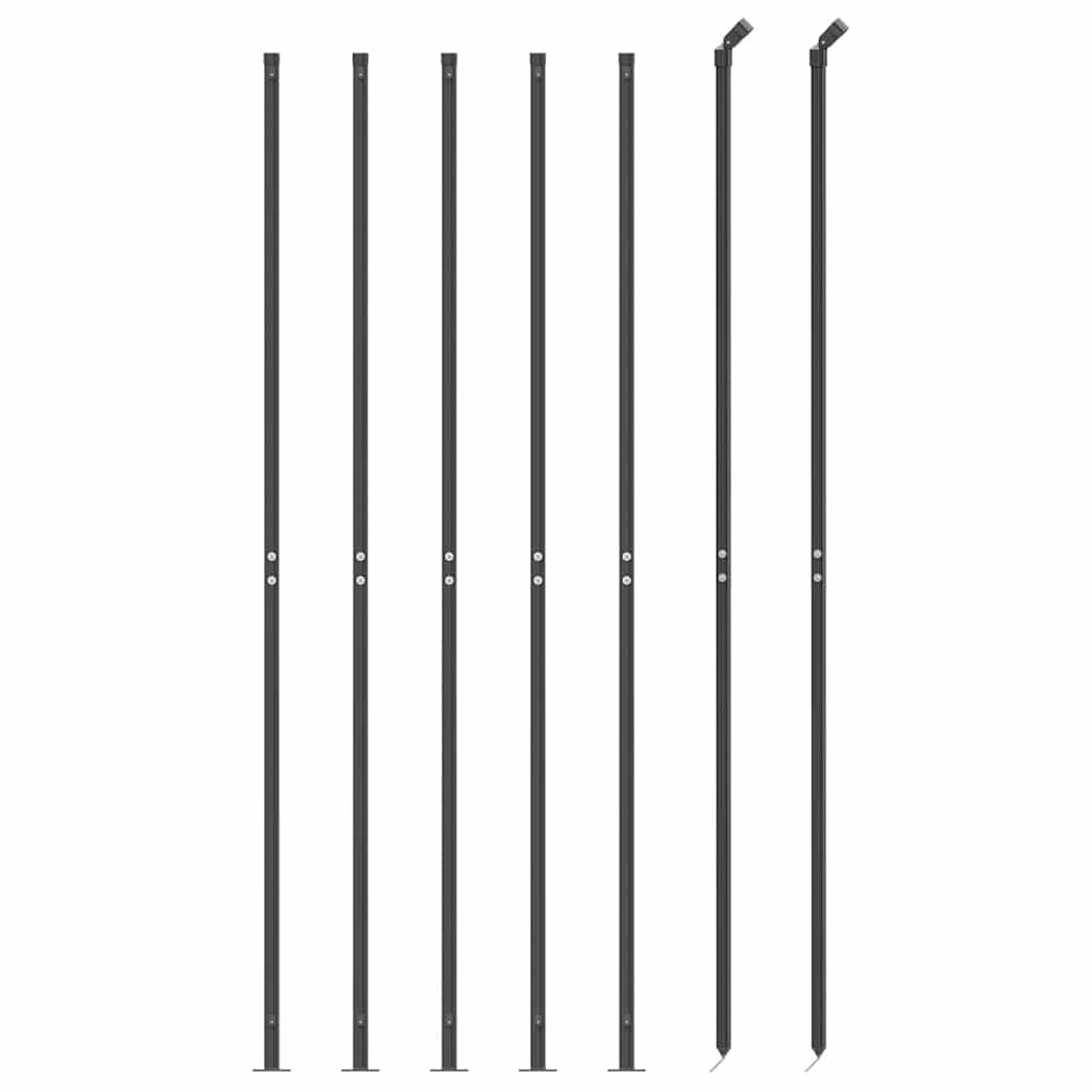 Žogu siets ar atlokiem, antracīta krāsa, 2x10 m