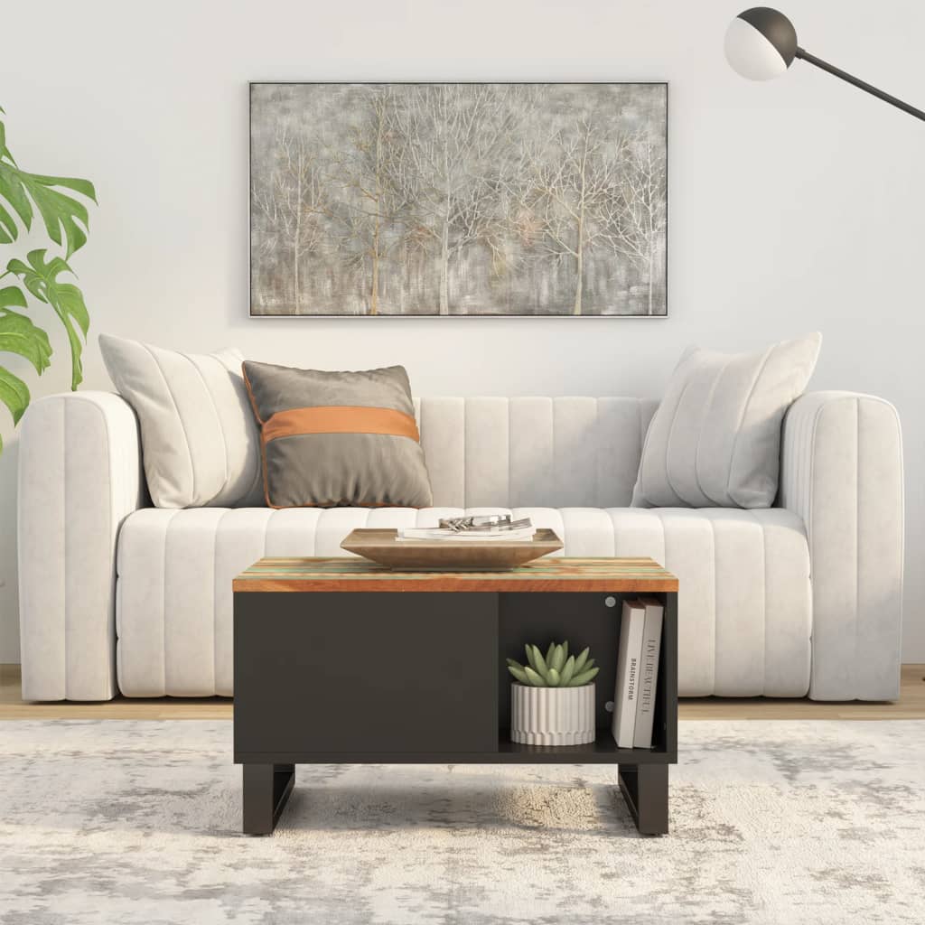 Coffee table, 60x50x35cm, solid reclaimed wood