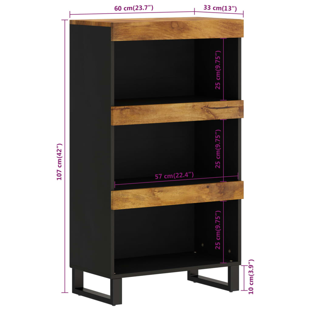 Sideboard, 60x33x107cm, solid mango wood