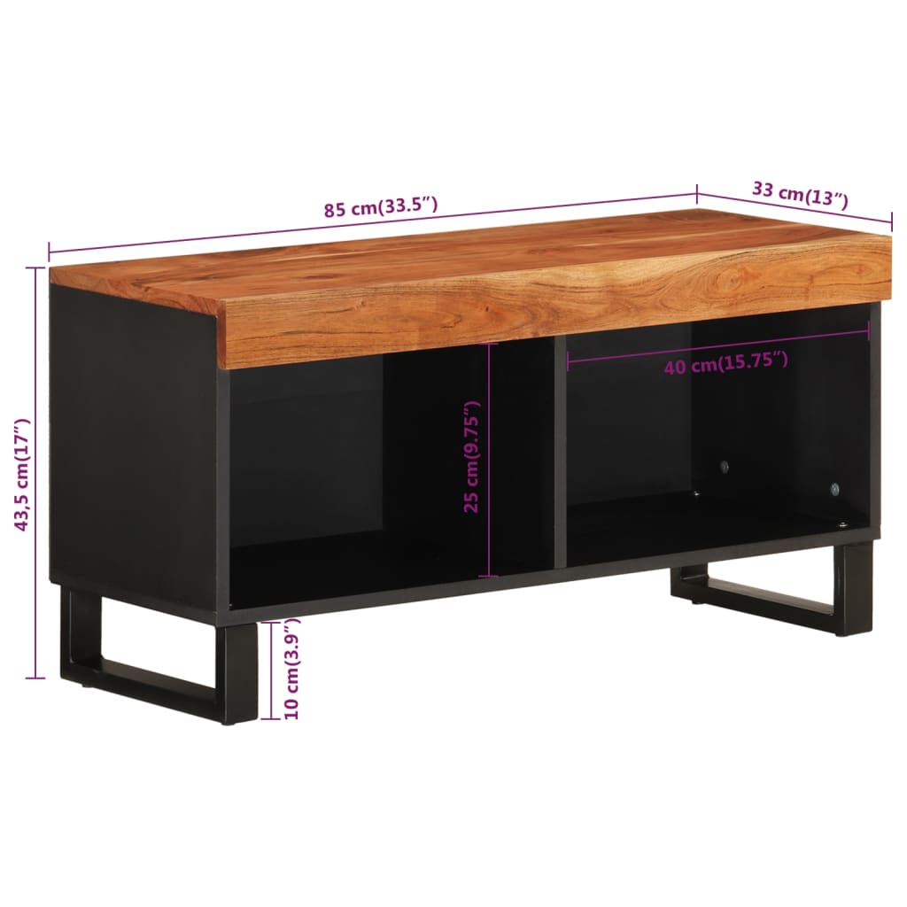 TV cabinet, 85x33x43.5cm, solid acacia wood