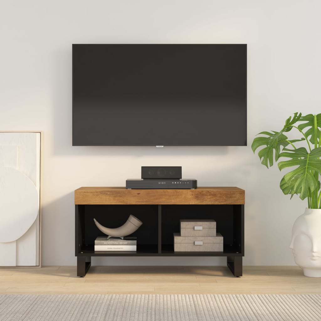 TV cabinet, 85x33x43.5cm, solid mango wood