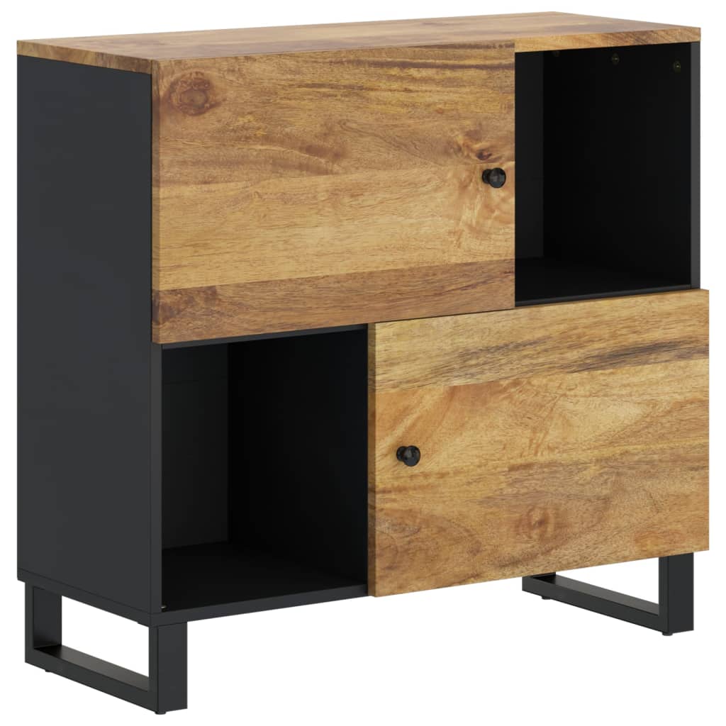 Sānu skapītis ar 2 durvīm, 80x33x75cm, masīvs mango koks
