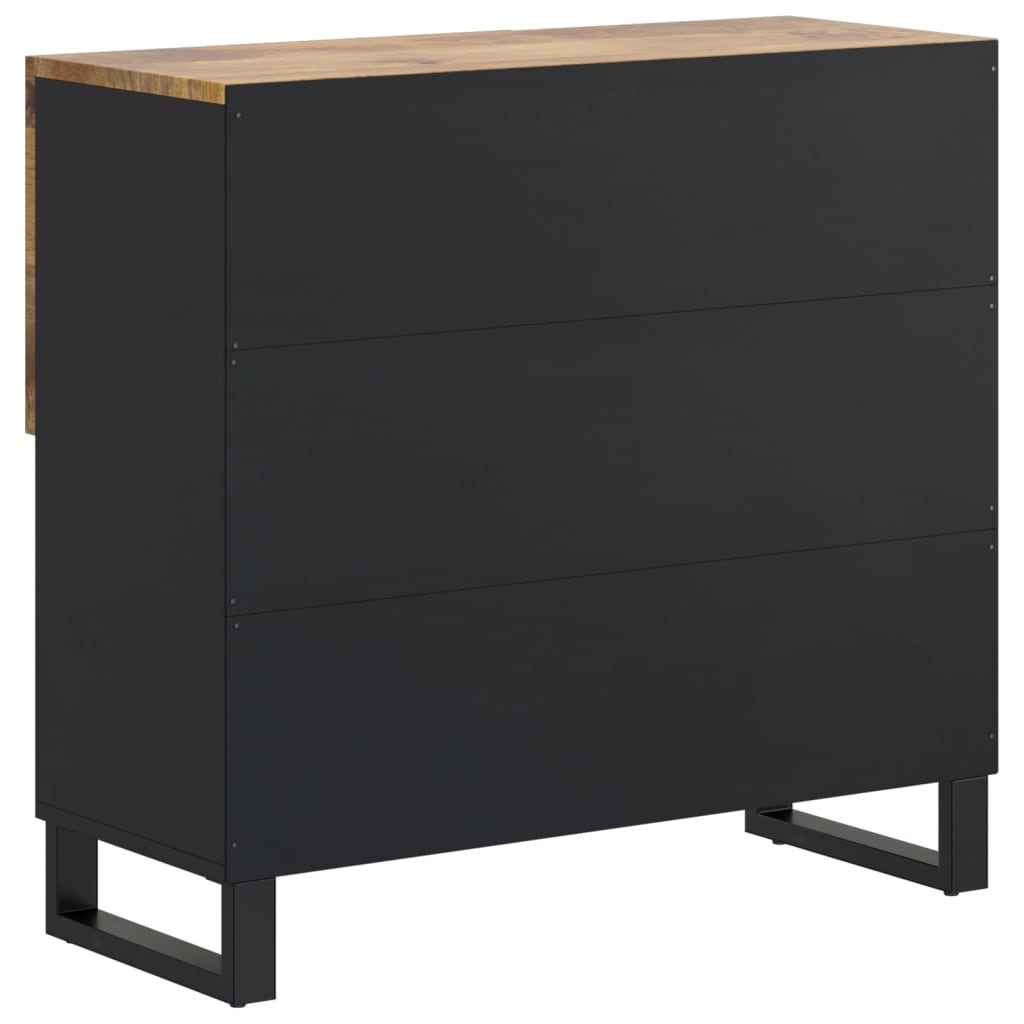 Sānu skapītis ar 2 durvīm, 80x33x75cm, masīvs mango koks