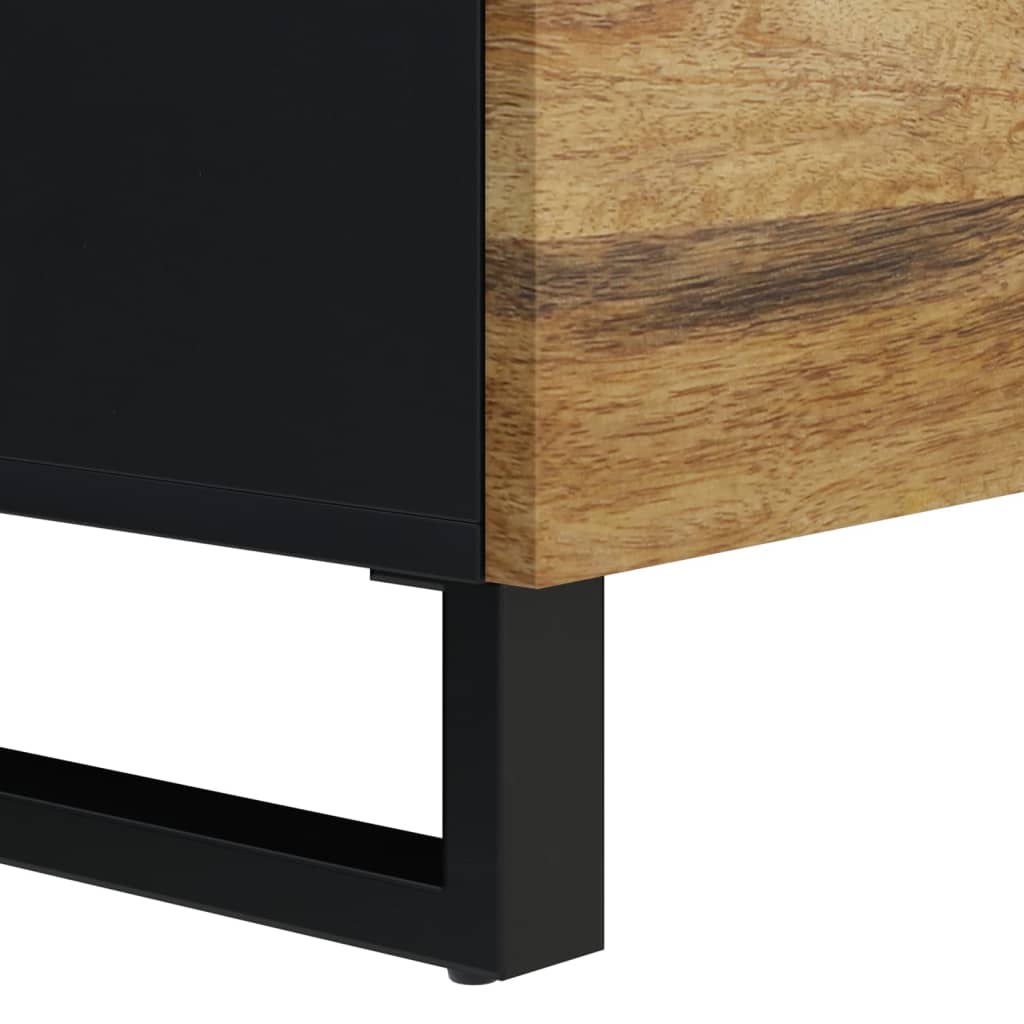 Sānu skapītis ar 2 durvīm, 80x33x75cm, masīvs mango koks