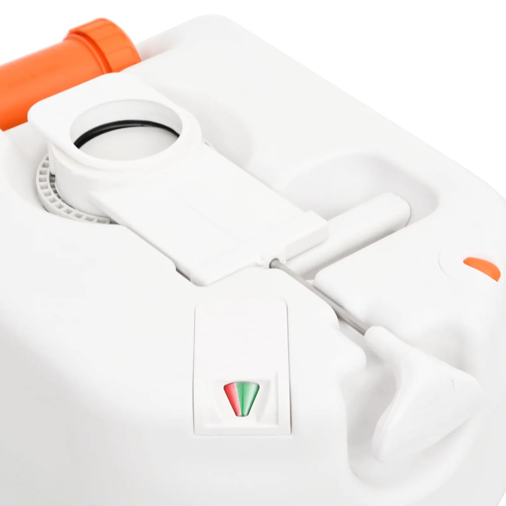 Integruotas stovyklavimo tualetas, baltas, 24+17l, HDPE/plienas