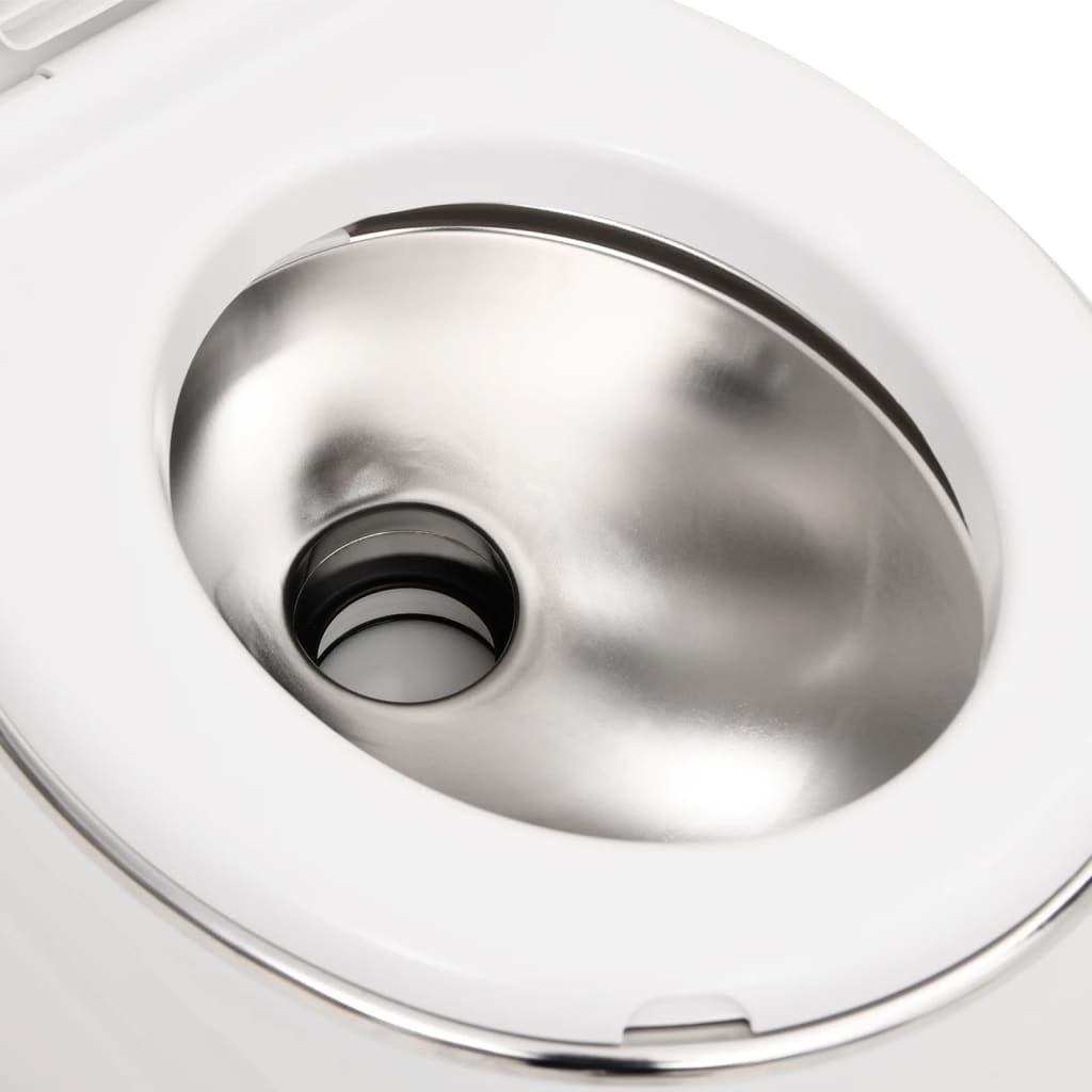 Integruotas stovyklavimo tualetas, baltas, 24+17l, HDPE/plienas