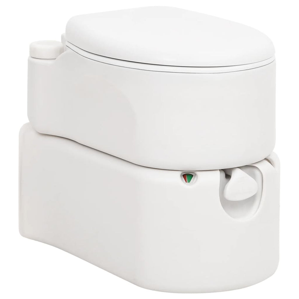 Integruotas stovyklavimo tualetas, baltas, 24+17l, HDPE/emalis