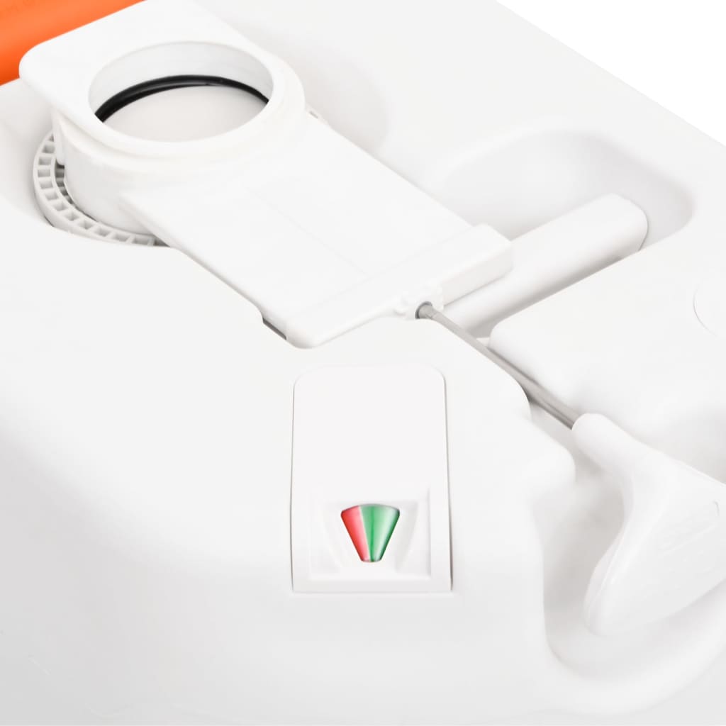 Integruotas stovyklavimo tualetas, baltas, 24+17l, HDPE/emalis