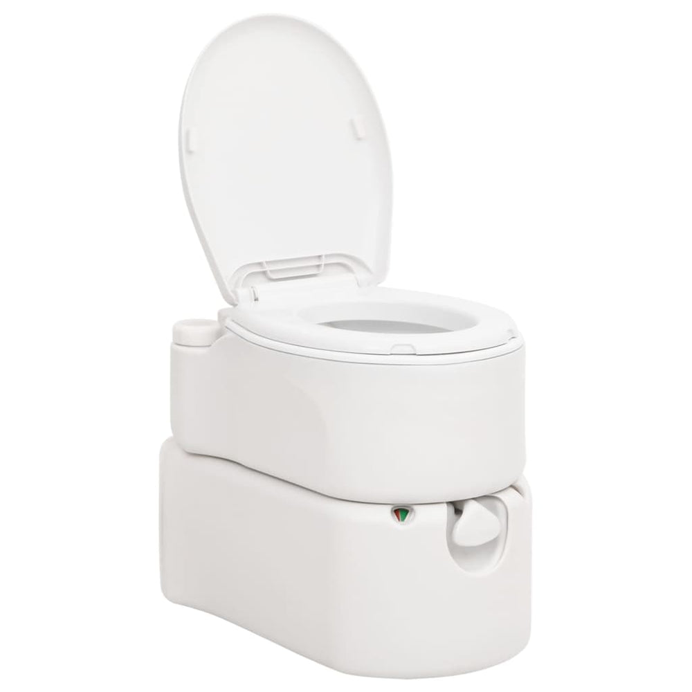 Integruotas stovyklavimo tualetas, baltas, 24+17l, HDPE/emalis