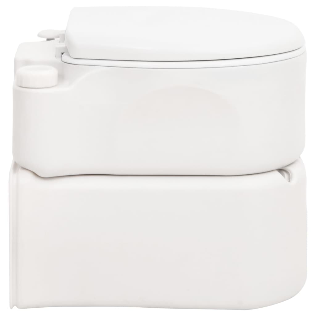 Integruotas stovyklavimo tualetas, baltas, 24+17l, HDPE/emalis