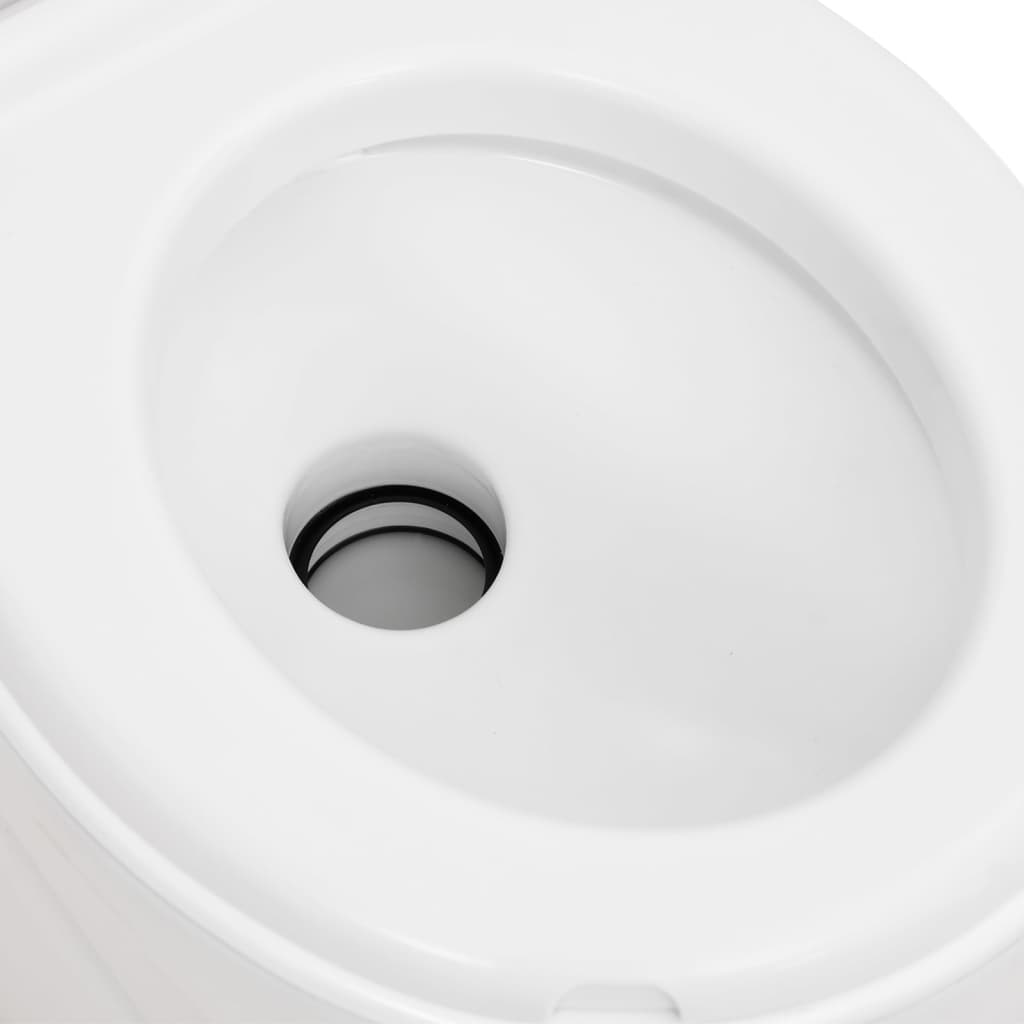 Integruotas stovyklavimo tualetas, baltas, 24+17l, HDPE/emalis