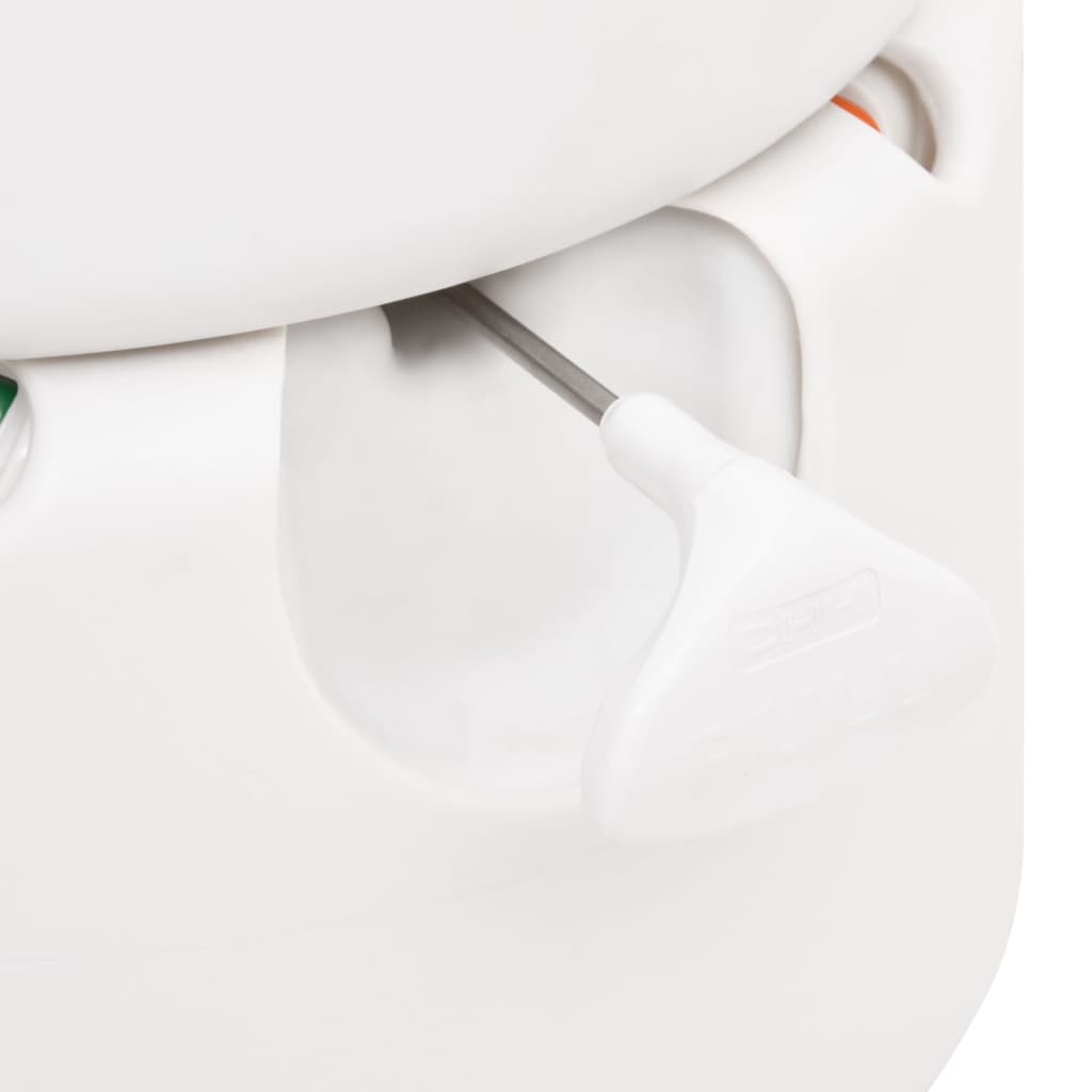 Integruotas stovyklavimo tualetas, baltas, 24+17l, HDPE/emalis