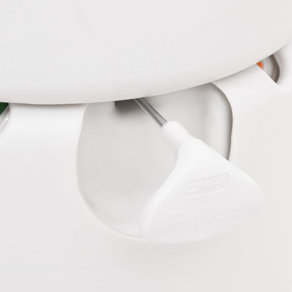Integrated camping toilet, white, 24+17l, HDPE/PP
