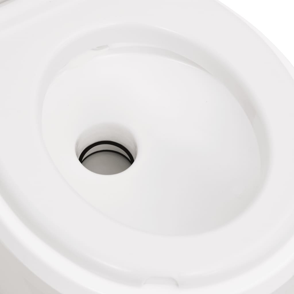 Integrated camping toilet, white, 24+17l, HDPE/PP