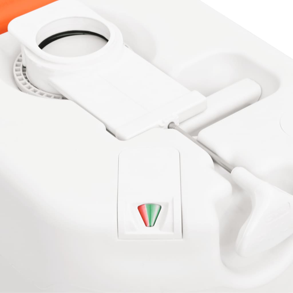 Integrated camping toilet, white, 24+17l, HDPE/PP