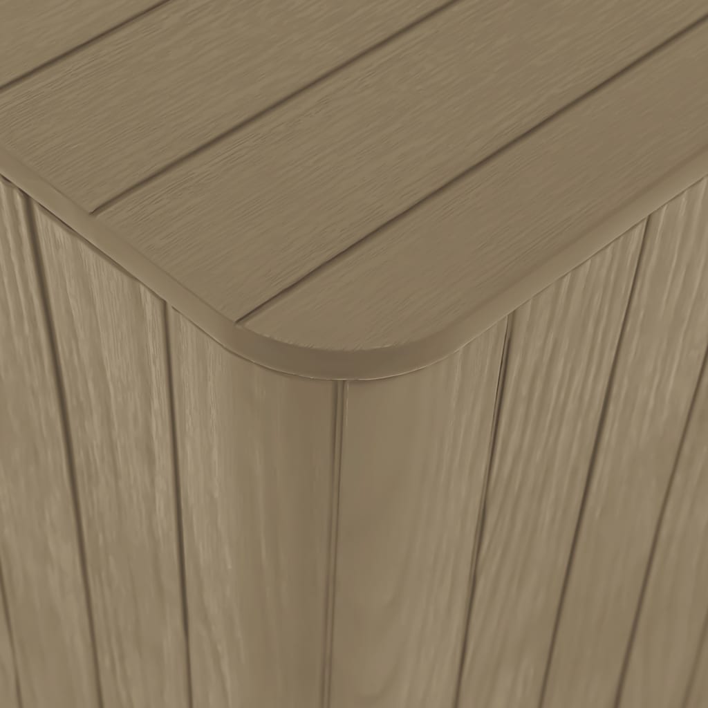 Garden side table with removable lid, brown, polypropylene