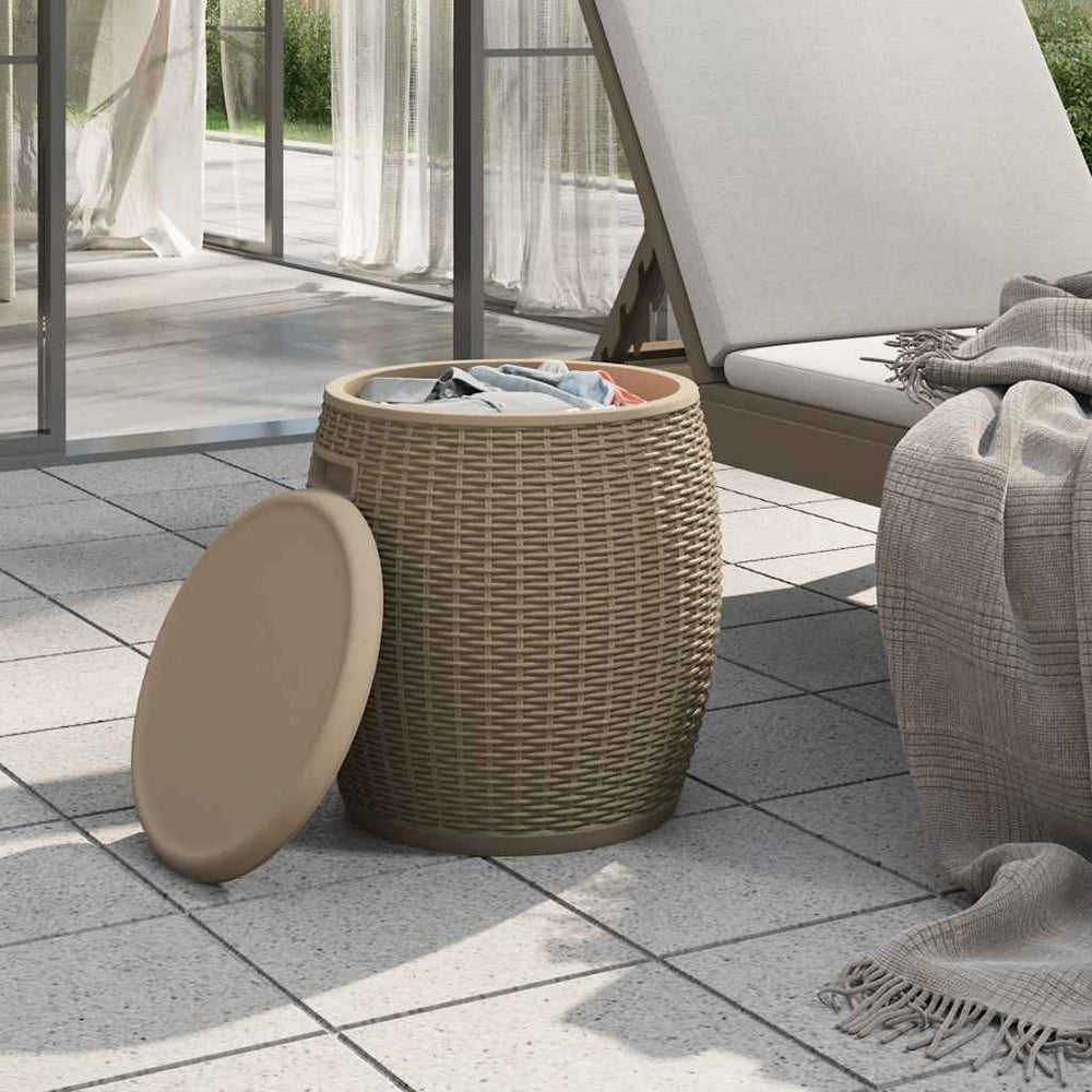 4-1 Garden storage box, light brown, polypropylene