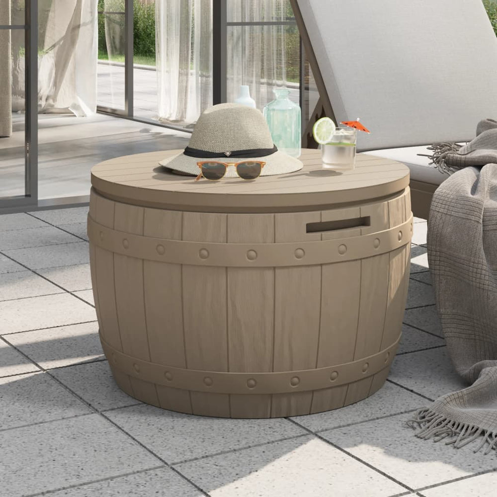3-1 Garden storage box, light brown, polypropylene