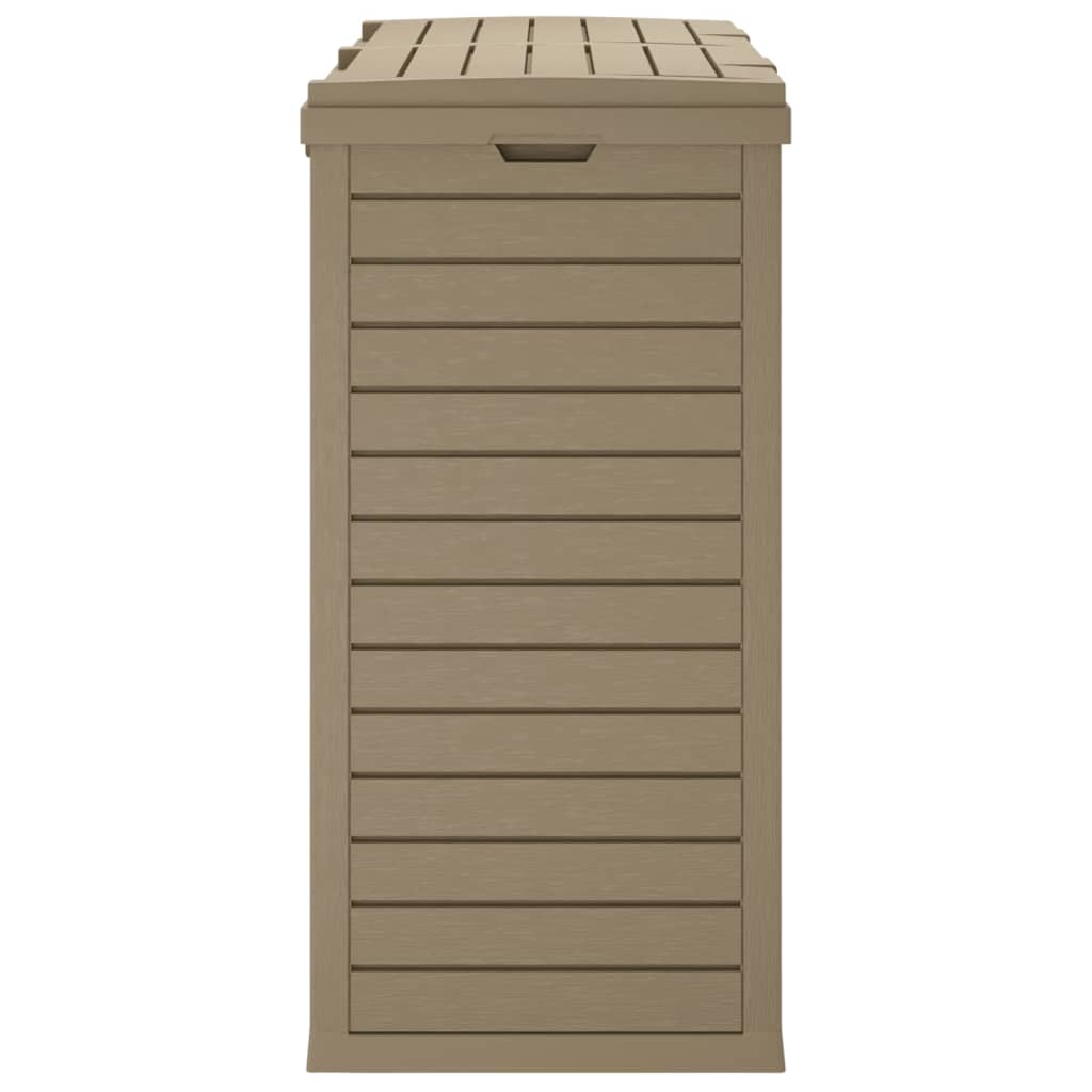 Outdoor trash bin, light brown, 78x41x86cm, polypropylene
