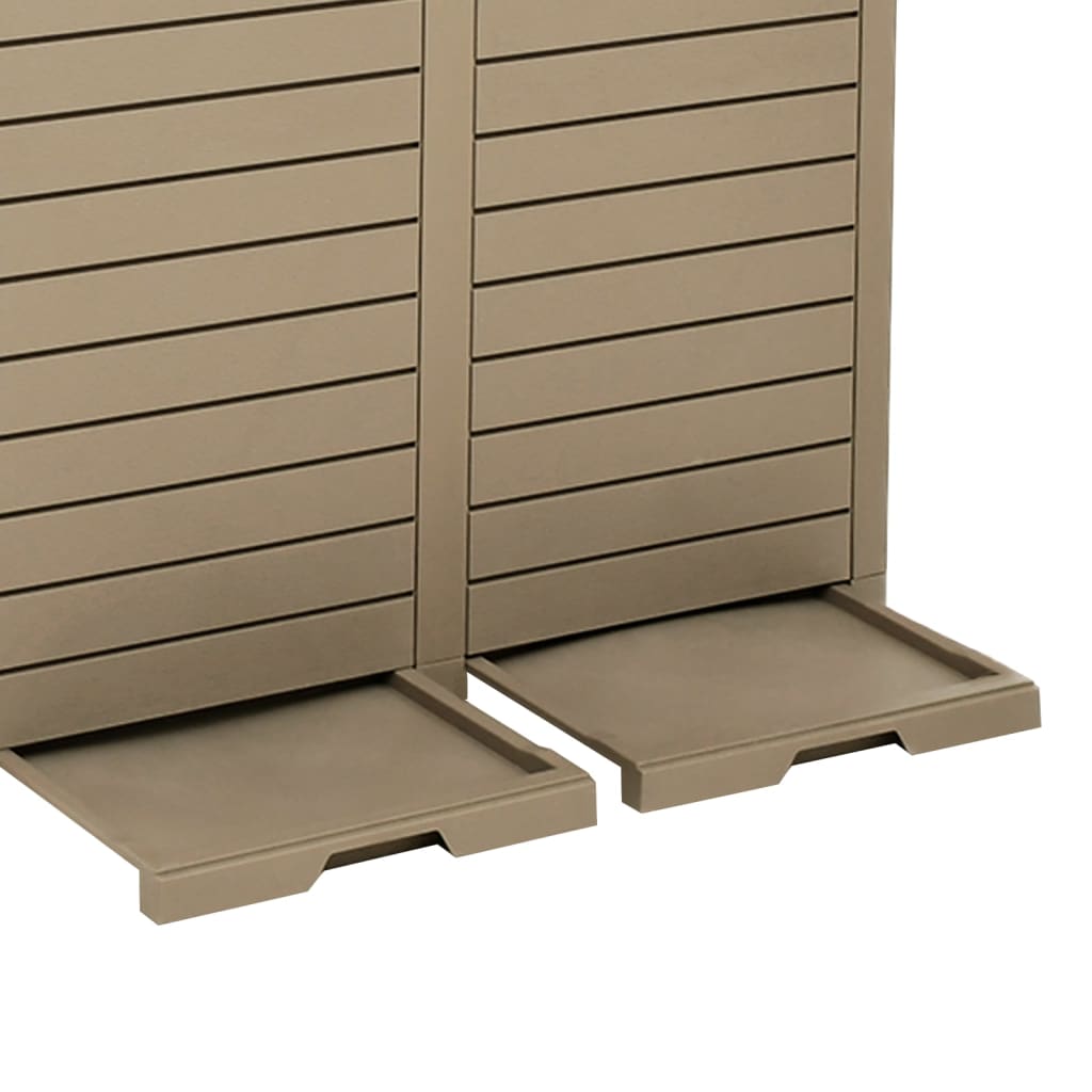 Outdoor trash bin, light brown, 78x41x86cm, polypropylene