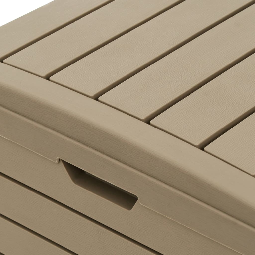 Outdoor trash bin, light brown, 78x41x86cm, polypropylene
