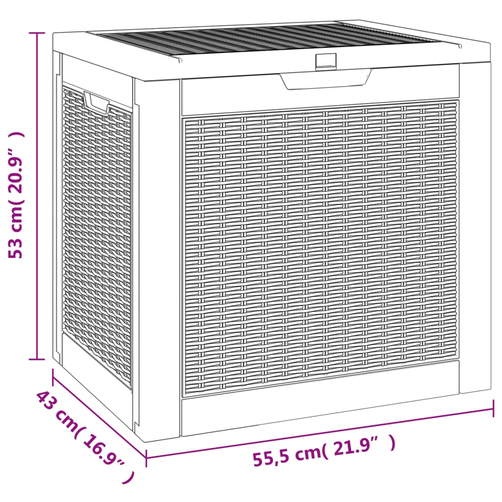 Lauko daiktadėžė ORLANDO, šviesiai ruda, 55,5cm