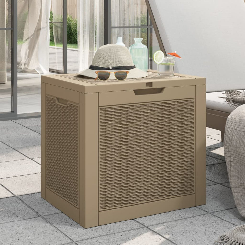 Garden storage box, light brown, 55.5x43x53cm, polypropylene