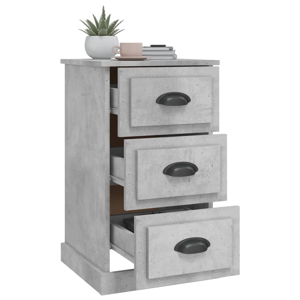 Bedside table, concrete grey, 39x39x67cm, engineered wood